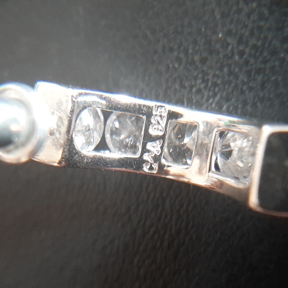 Sterling C&A cz earrings - Picture 3 of 3